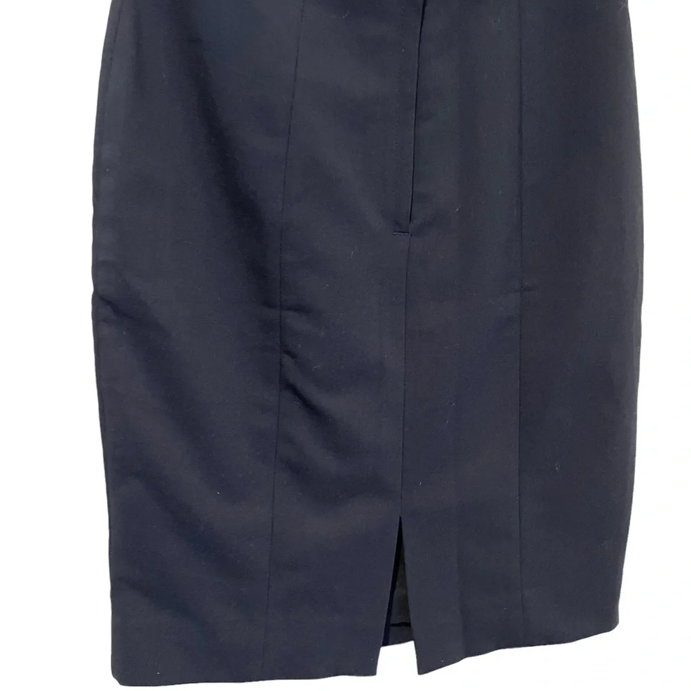 H&M Navy Blue High Waisted Pencil Skirt Size 2 - Picture 4 of 7